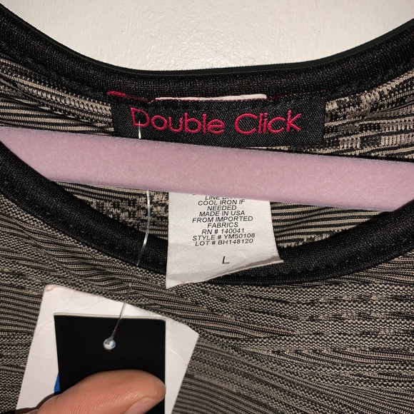 Double Click Bodycon Gray/Black Dress NWT - Picture 4 of 4